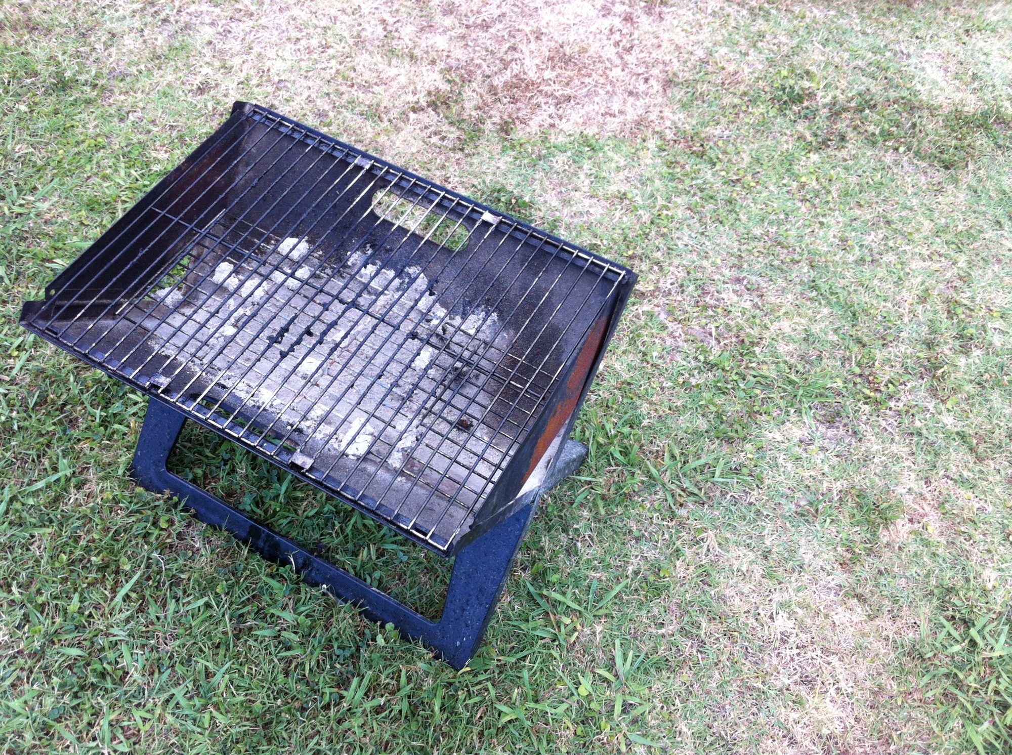 One of the barbecue pits by the cabins