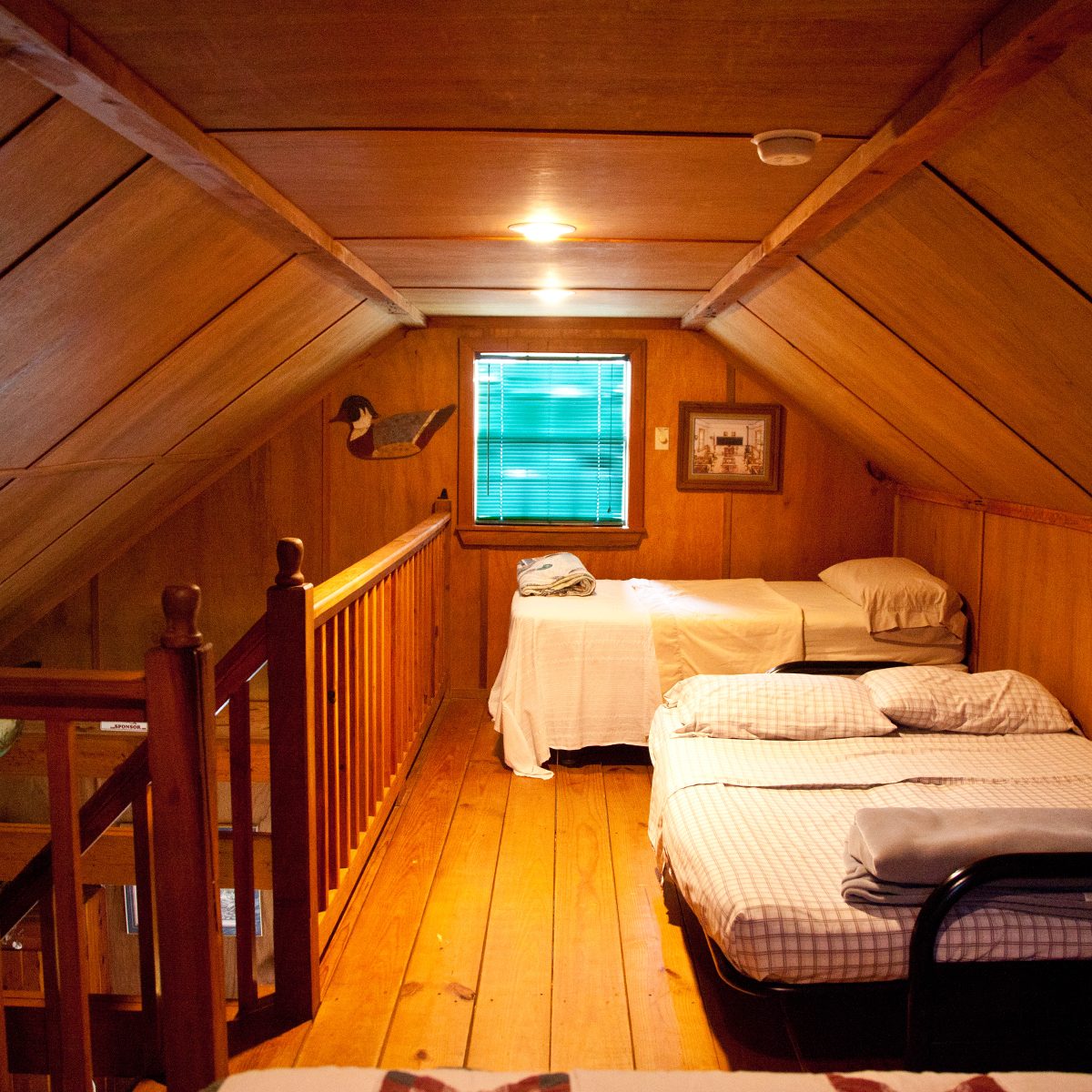 Bayou Retreat's loft with its beds